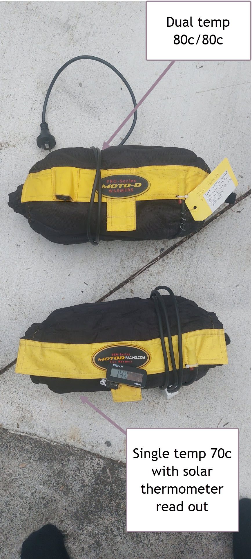 Second Hand - Flyingmile Motorbike Tyre Warmers only two single REAR tyre warmers in stock.(Not a set) Price includes postage - Image 3